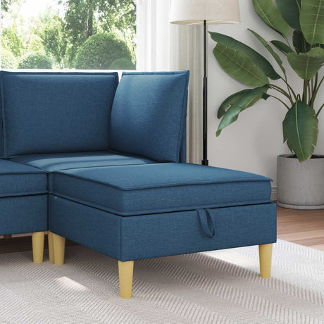 Vidaxl sofa kruk met opslag blauw stof