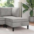 Vidaxl sofa kruk met opslag lichtgrijs fluweel