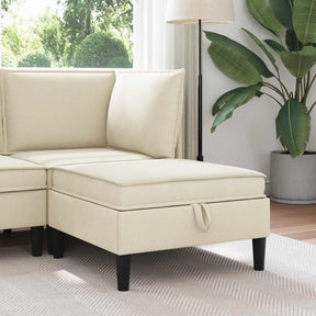 Vidaxl sofa kruk met opslag crèmekleurig fluweel