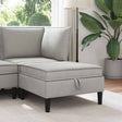 Vidaxl sofa kruk met opslag lichtgrijs fluweel