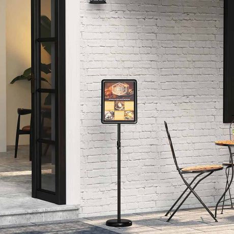 Vidaxl beurs displays zwart 30 x 25 x 128 cm aluminium