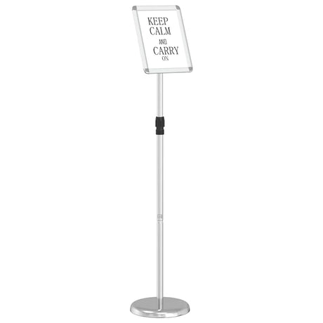 Vidaxl beurs displays zilver 25 x 25 x 125 cm aluminium