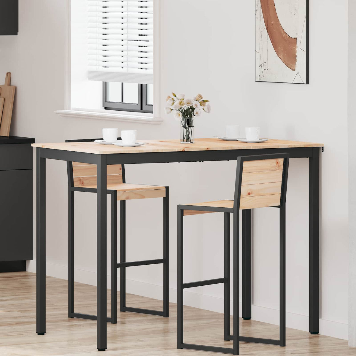Vidaxl bartafel 140 x 80 x 105 cm massief grenenhout naturel