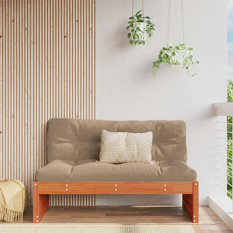 Vidaxl tuin midden sofa massief vurenhout wasbruin 120 x 95 x 69 cm