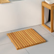 Vidaxl badmat 2 st naturel 50 x 50 cm massief acaciahout