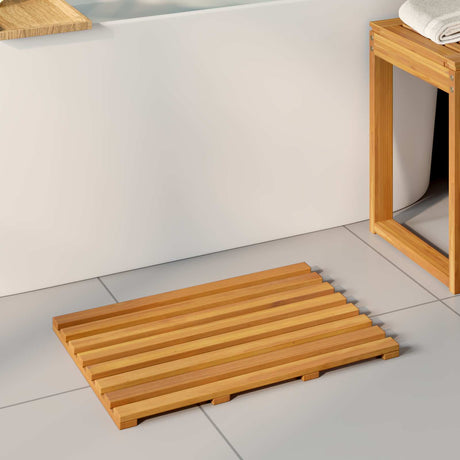 Vidaxl badmat 2 st naturel 56 x 37 cm massief acaciahout