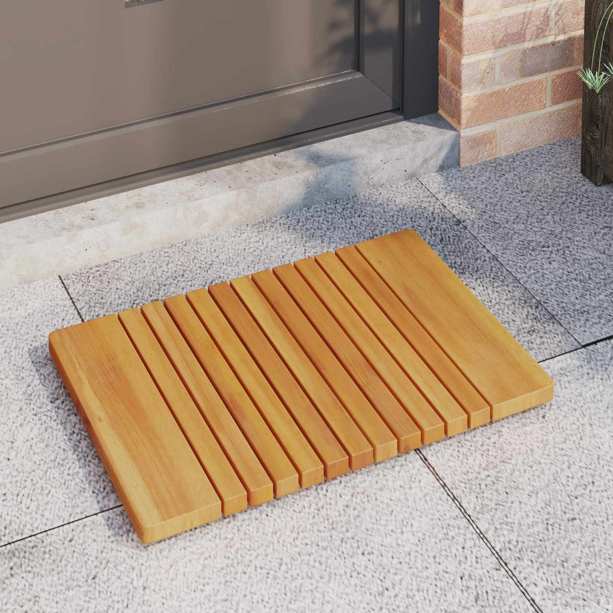 Vidaxl badmat naturel 59 x 40 cm massief acaciahout