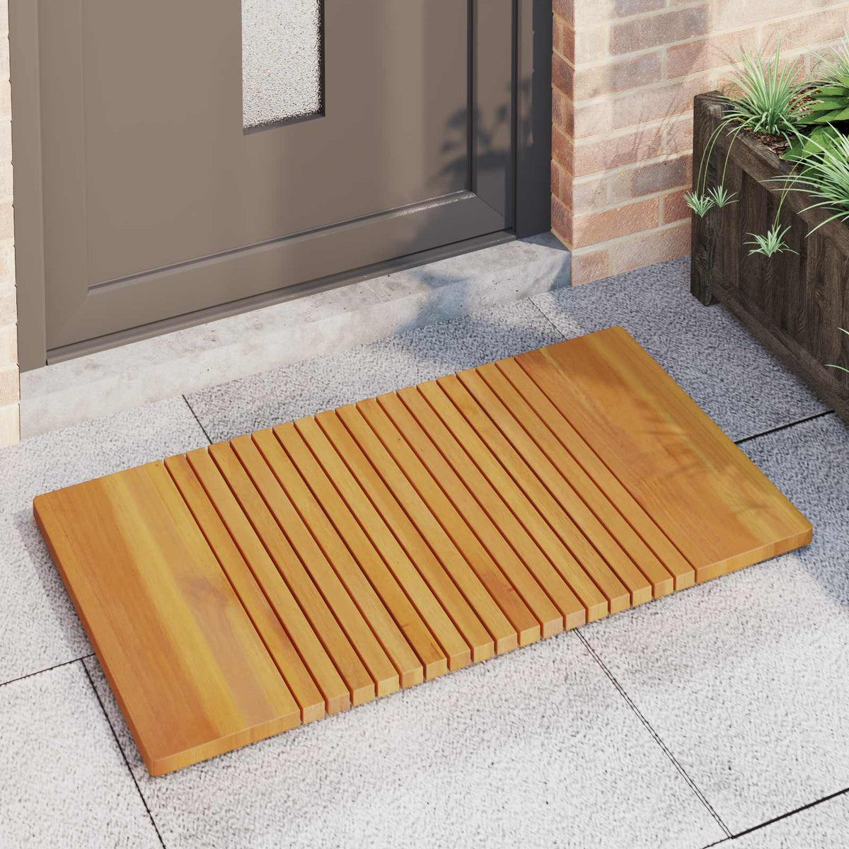 Vidaxl badmat naturel 100 x 55 cm massief acaciahout