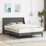 Vidaxl bedframe met hoofdeinde donkergrijs 153 x 203 cm fluweel