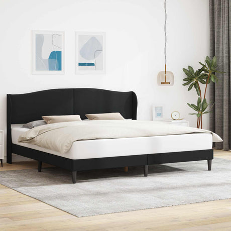 Vidaxl bedframe met hoofdeinde zwart 180 x 200 cm kunstleer