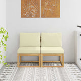 Vidaxl 2 st buiten midden sofa massief acaciahout wit