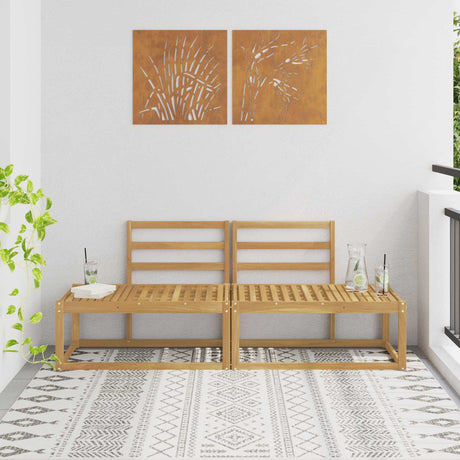 Vidaxl buiten eind sofa 2 stuk wit 182,5 x 63 x 73 cm