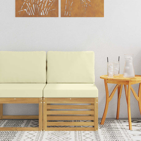 Vidaxl buiten midden sofa massief acaciahout wit