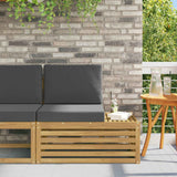 Vidaxl buiten eindbank wit 91 x 63 x 73 cm massief acaciahout