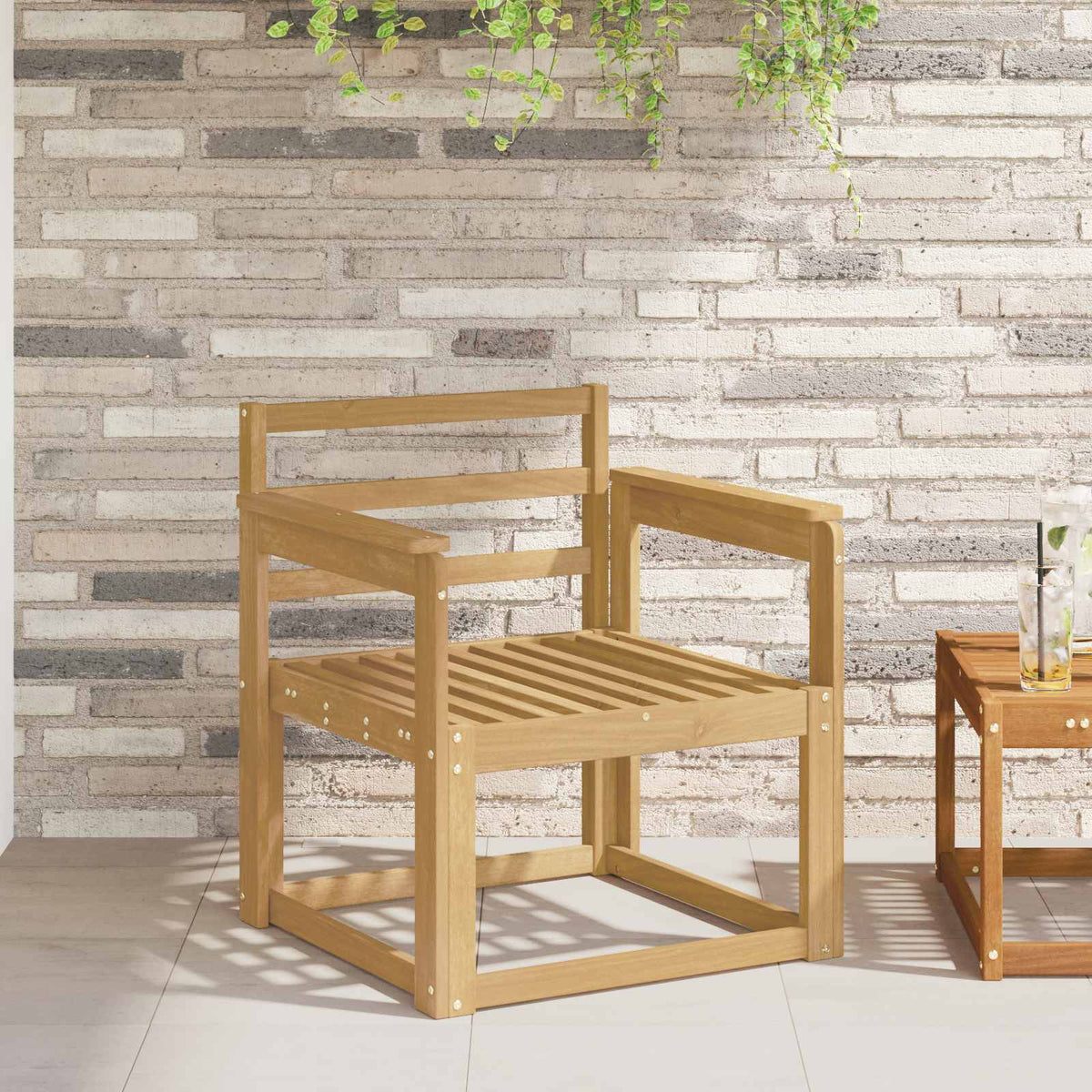 Vidaxl armleuningen module 2 st wit 59 x 6 x 61 cm massief acaciahout
