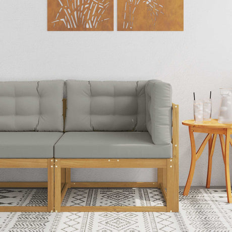 Vidaxl buiten hoek sofa polyester wit
