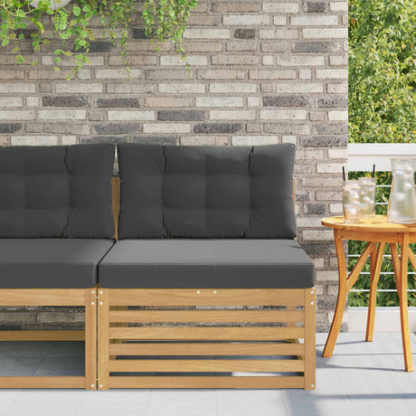 Vidaxl buiten midden sofa massief acaciahout wit