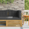 Vidaxl buiten hoek sofa massief acaciahout wit