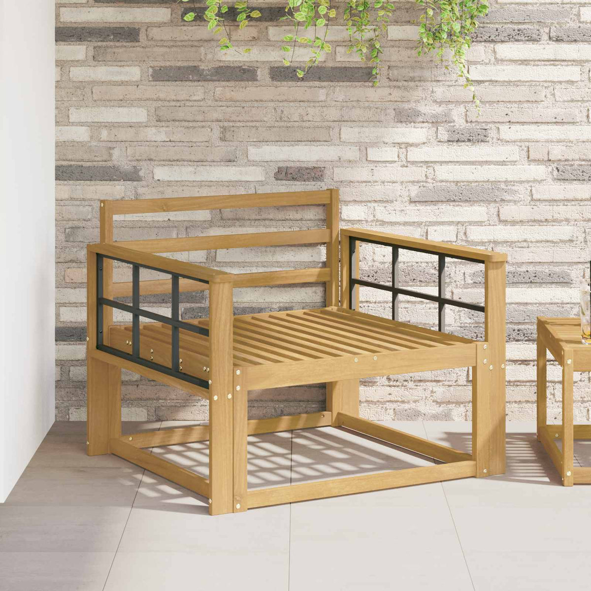 Vidaxl armleuningen module 2 st wit 80 x 6 x 61 cm massief acaciahout