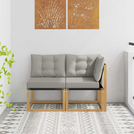 Vidaxl 2 st outdoor midden- en hoeksalon wit