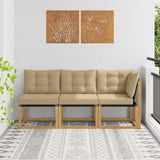 Vidaxl 3 st outdoor midden- en hoeksalon wit