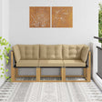 Vidaxl 3 st outdoor midden- en hoeksalon wit