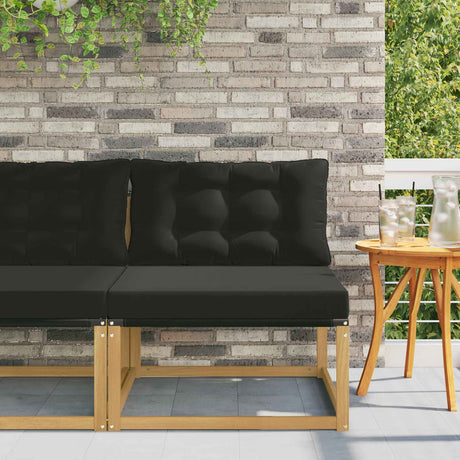 Vidaxl buiten midden sofa met kussen wit 79 x 83 x 73 cm staal