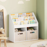 Vidaxl kinderen boekenkast wit 72,5 x 29,5 x 69 cm bewerkt hout
