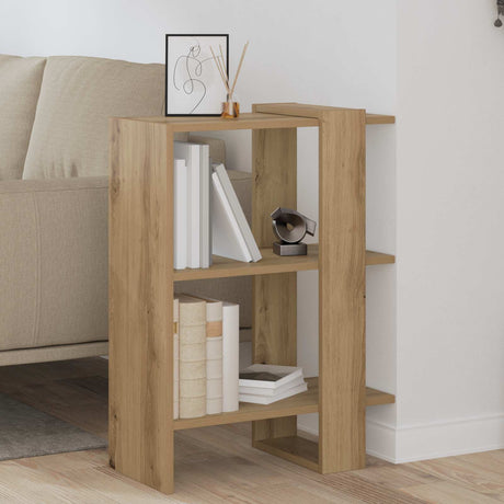 Vidaxl boekenkast 2-laags 52 x 25 x 71,5 cm bewerkt hout artisan eiken