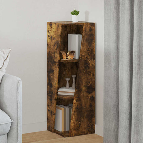 Vidaxl zijplank 33 x 32 x 100,5 cm bewerkt hout gerookt eiken