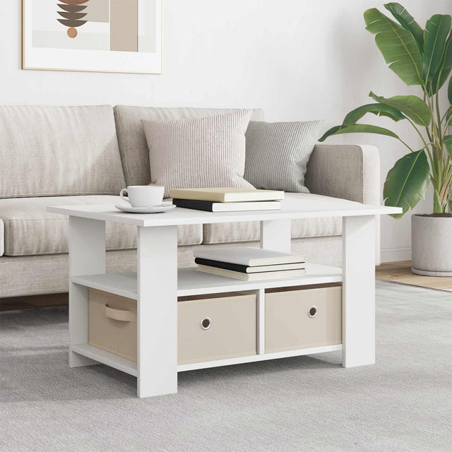 Vidaxl salontafel wit 77 x 55 x 42 cm bewerkt hout