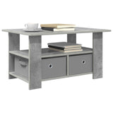 Vidaxl salontafel beton grijs 77 x 55 x 42 cm bewerkt hout