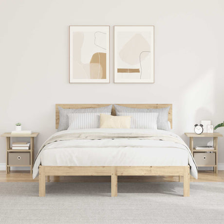 Vidaxl nachtkastje 2 st sonoma eiken 41 x 40 x 45 cm bewerkt hout