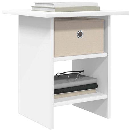 Vidaxl nachtkastje 2 st wit 41 x 40 x 45 cm bewerkt hout