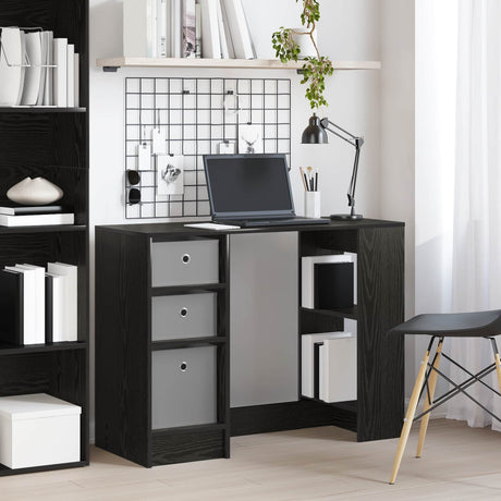 Vidaxl bureau zwart eiken 100 x 40 x 75 cm bewerkt hout