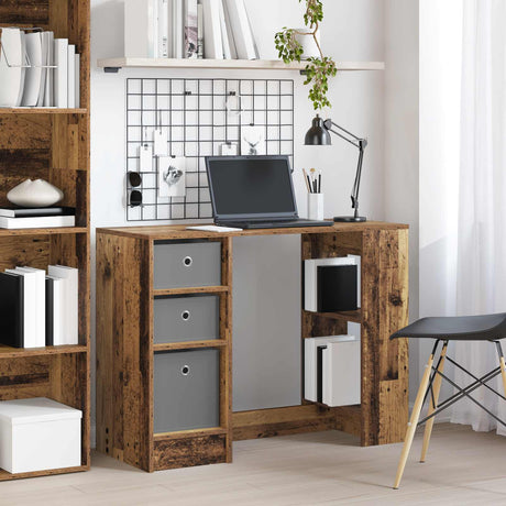 Vidaxl bureau oudhout 100 x 40 x 75 cm bewerkt hout