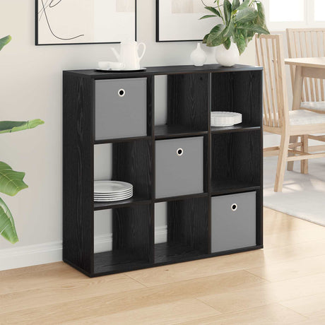 Vidaxl dressoir zwart eiken 88,5 x 29 x 84,5 cm