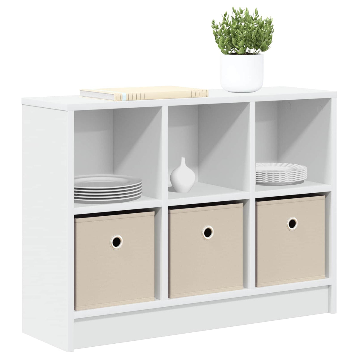 Vidaxl dressoir wit 73,5 x 22,5 x 53,5 cm