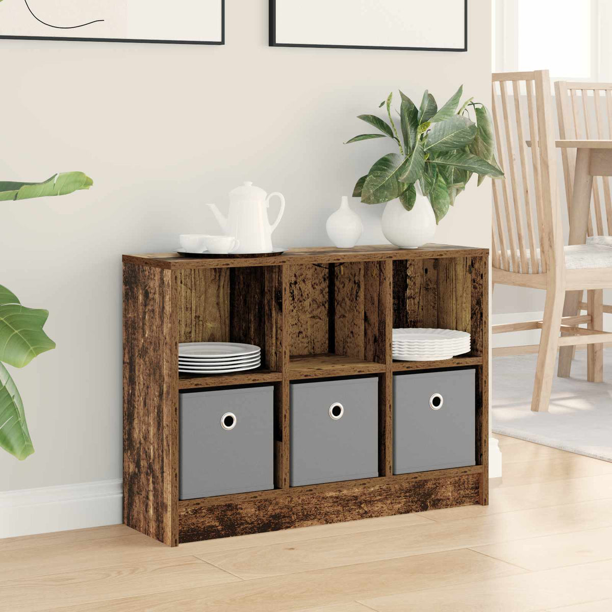 Vidaxl dressoir oudhout 73,5 x 22,5 x 53,5 cm