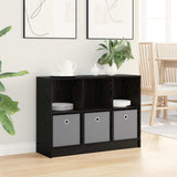Vidaxl dressoir zwart eiken 88,5 x 27,5 x 63,5 cm
