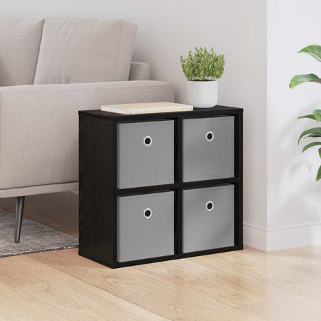 Vidaxl dressoir zwart eiken 49,5 x 22 x 47 cm