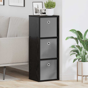 Vidaxl dressoir met lade zwart eiken 30,5 x 27 x 84,5 cm