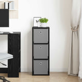 Vidaxl dressoir met lade zwart eiken 30,5 x 27 x 84,5 cm