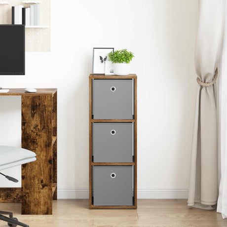 Vidaxl dressoir met lade gerookt eiken 30,5 x 27 x 84,5 cm