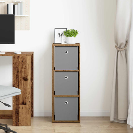 Vidaxl dressoir met lade oudhout 30,5 x 27 x 84,5 cm