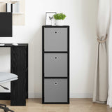 Vidaxl dressoir met lade zwart eiken 35 x 32 x 99,5 cm