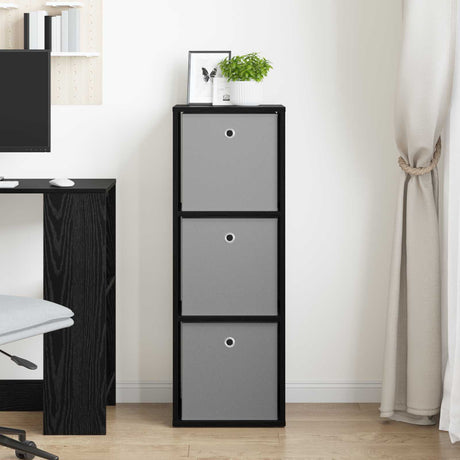 Vidaxl dressoir met lade zwart eiken 35 x 32 x 99,5 cm