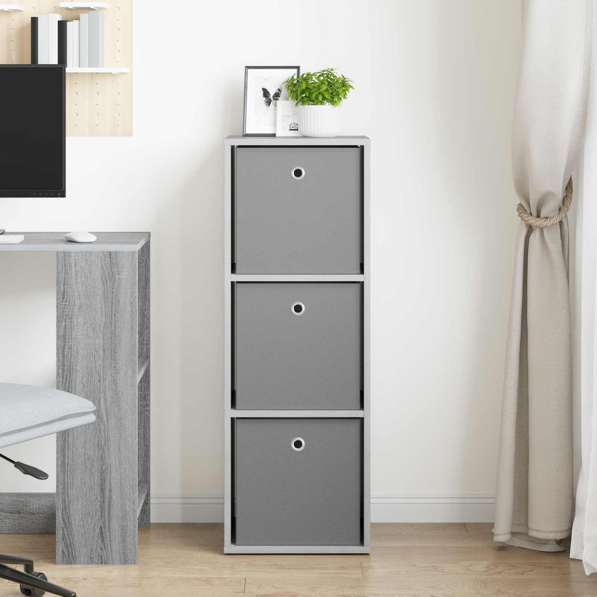 Vidaxl dressoir met lade grijs sonoma 35 x 32 x 99,5 cm