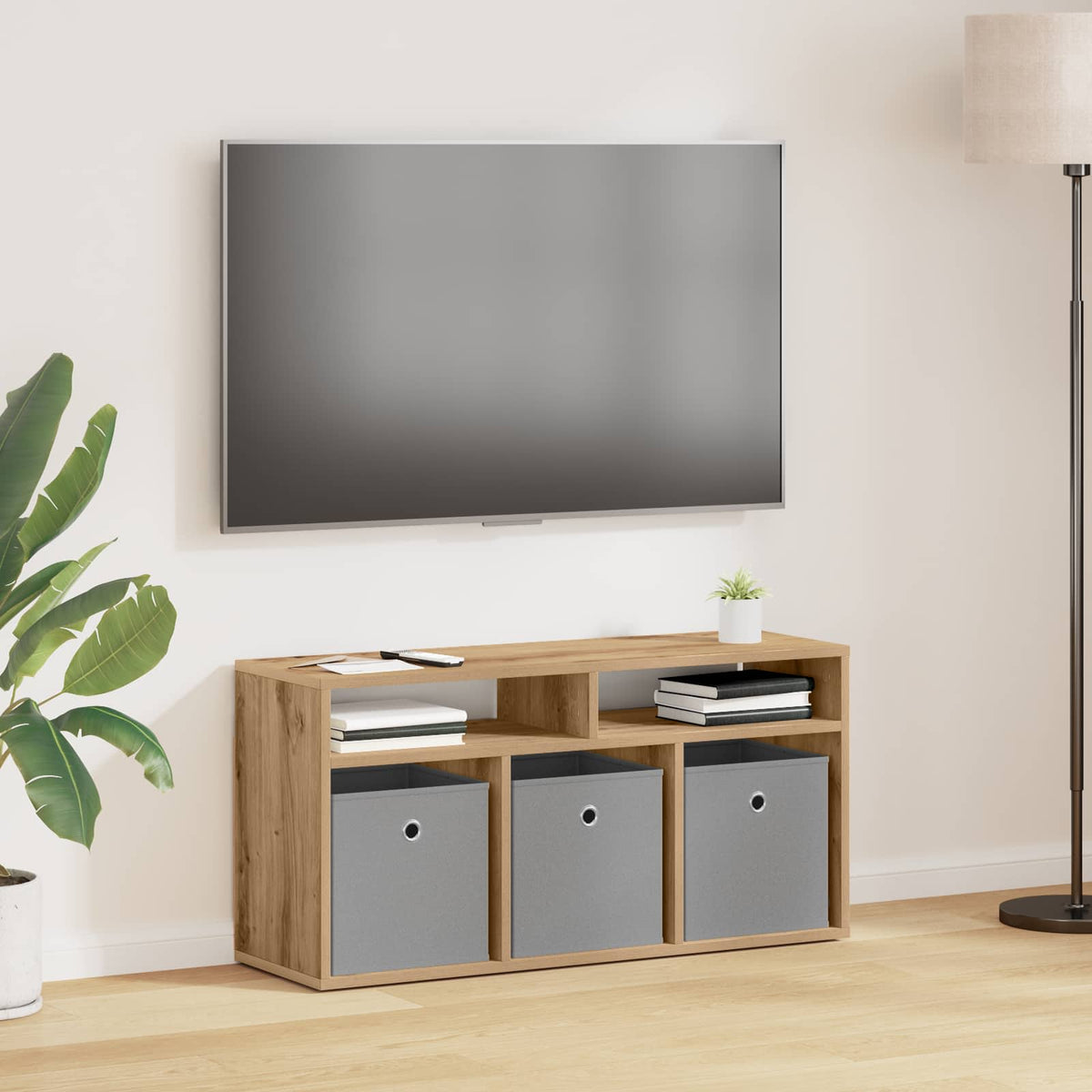 Vidaxl laagkast 87 x 27,5 x 43 cm artisan eiken