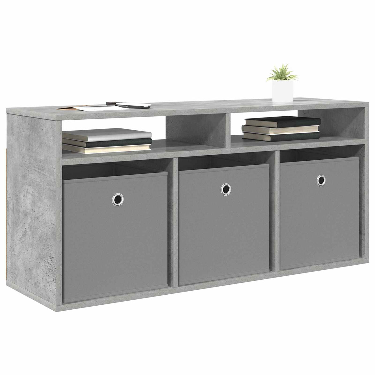 Vidaxl laagkast met lade beton grijs 102 x 32 x 48,5 cm
